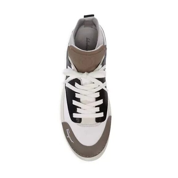 Salvatore Ferragamo Marvelous Borg Leather Sock Sneakers 8 M 41 Men’s New - Picture 14 of 15